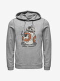 space adventure Episode IX The Rise Of Skywalker BB-8 Doodles Hoodie