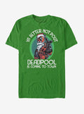 Marvel Deadpool Coming To Town Christmas TShirt T-Shirt | Fan Favorite Artwork | Trending Festive Apparel