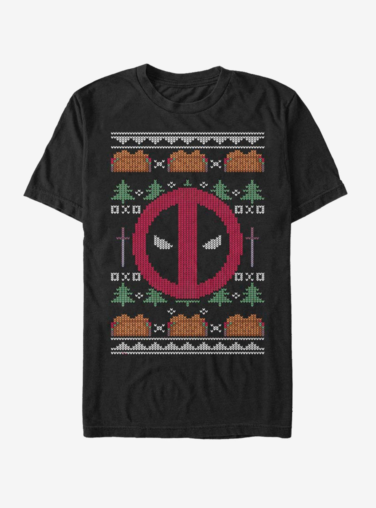Marvel Deadpool Face Ugly Christmas TShirt T-Shirt | Top Trending Graphic | Great For Christmas Season