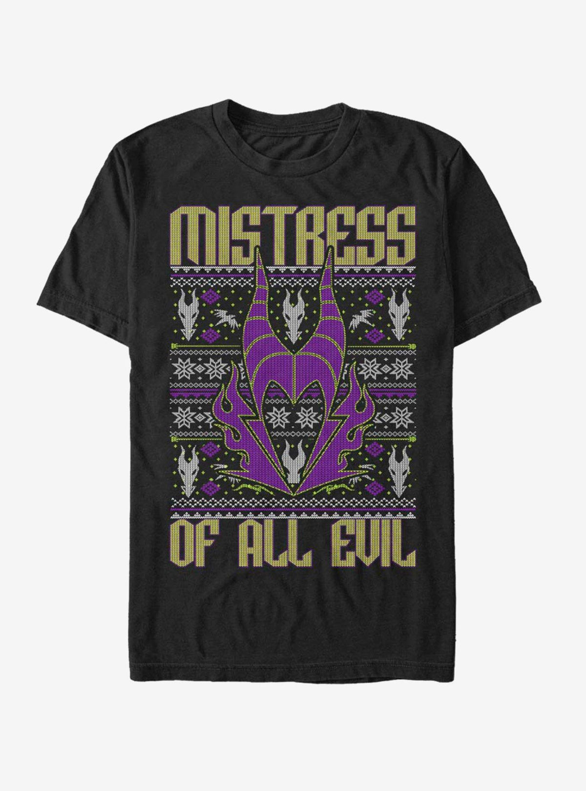 Disney Sleeping Beauty Maleficent Evil Christmas Sweater TShirt T-Shirt | Vintage Christmas Look | Top Pick For Gifting