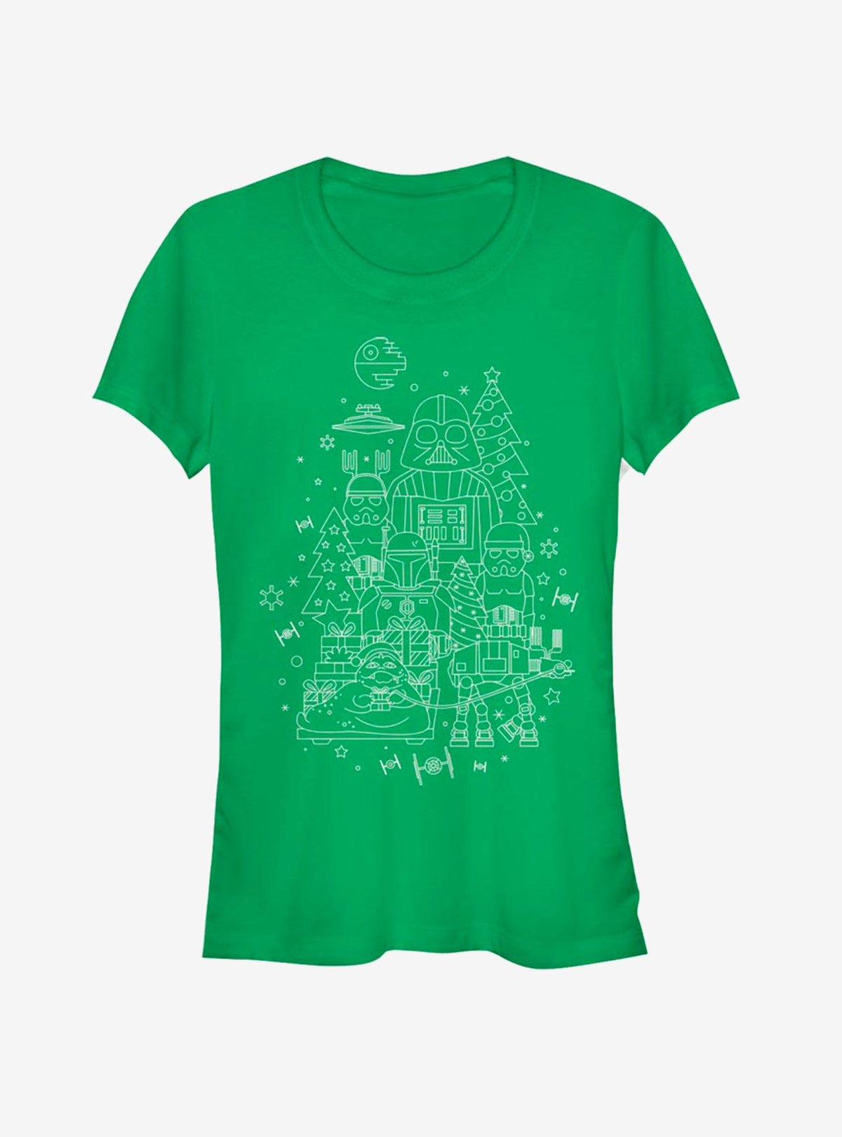 Star Wars Dark Side Line Art Christmas Girls T-Shirt T-Shirt | High-Quality Print | Great Gift Idea
