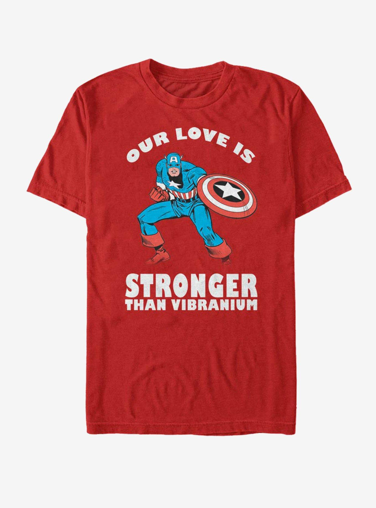 Marvel Captain America Strong Love Valentine T-Shirt | Premium Unisex T-Shirt, Trending Graphic Tee