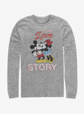 Disney Mickey Mouse Minnie Mouse True Love Story Long-Sleeve T-Shirt | Premium Unisex T-Shirt, Trending Graphic Tee