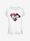 Disney Mickey Mouse Minnie Mouse Heart Girls T-Shirt | Premium Unisex T-Shirt, Trending Graphic Tee