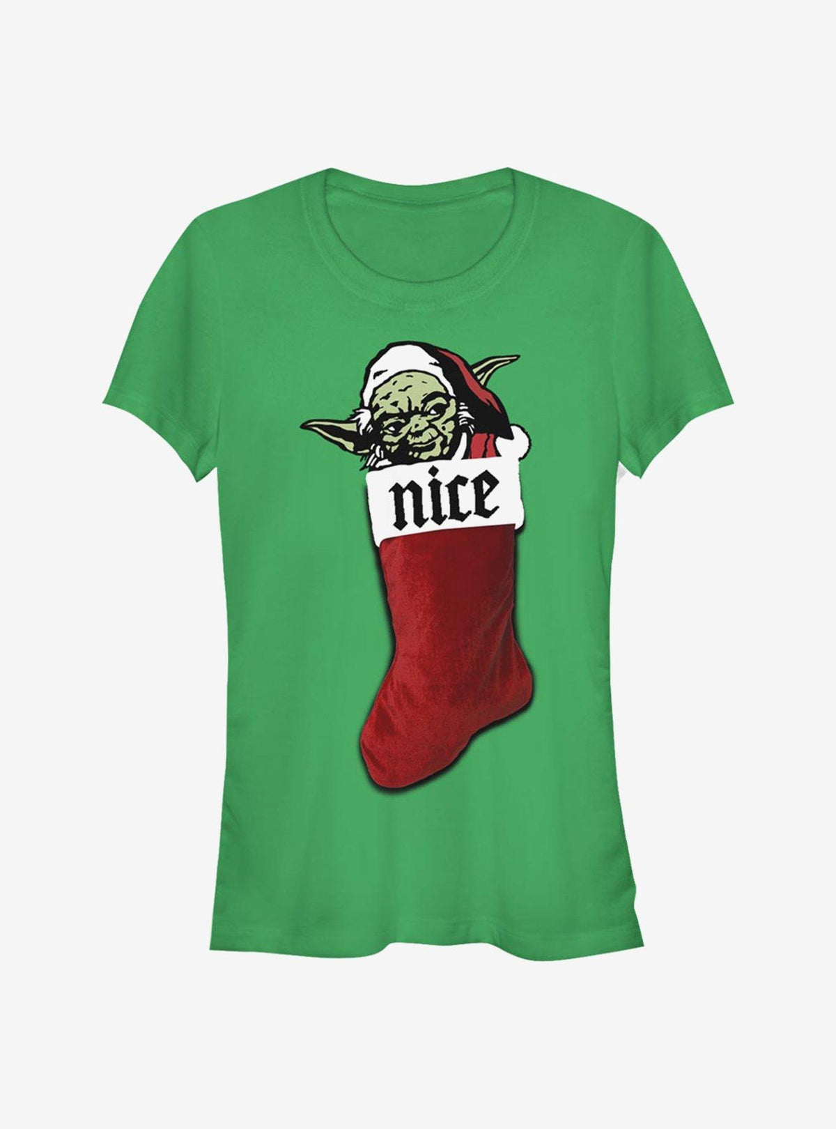 Star Wars Christmas Stocking Nice Yoda Girls T-Shirt | Premium Unisex T-Shirt, Trending Graphic Tee