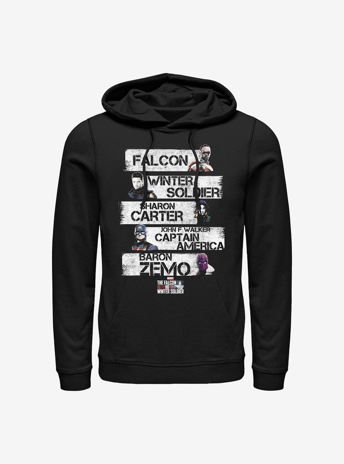 The Falcon And The Winter Soldier Character Stack Hoodie