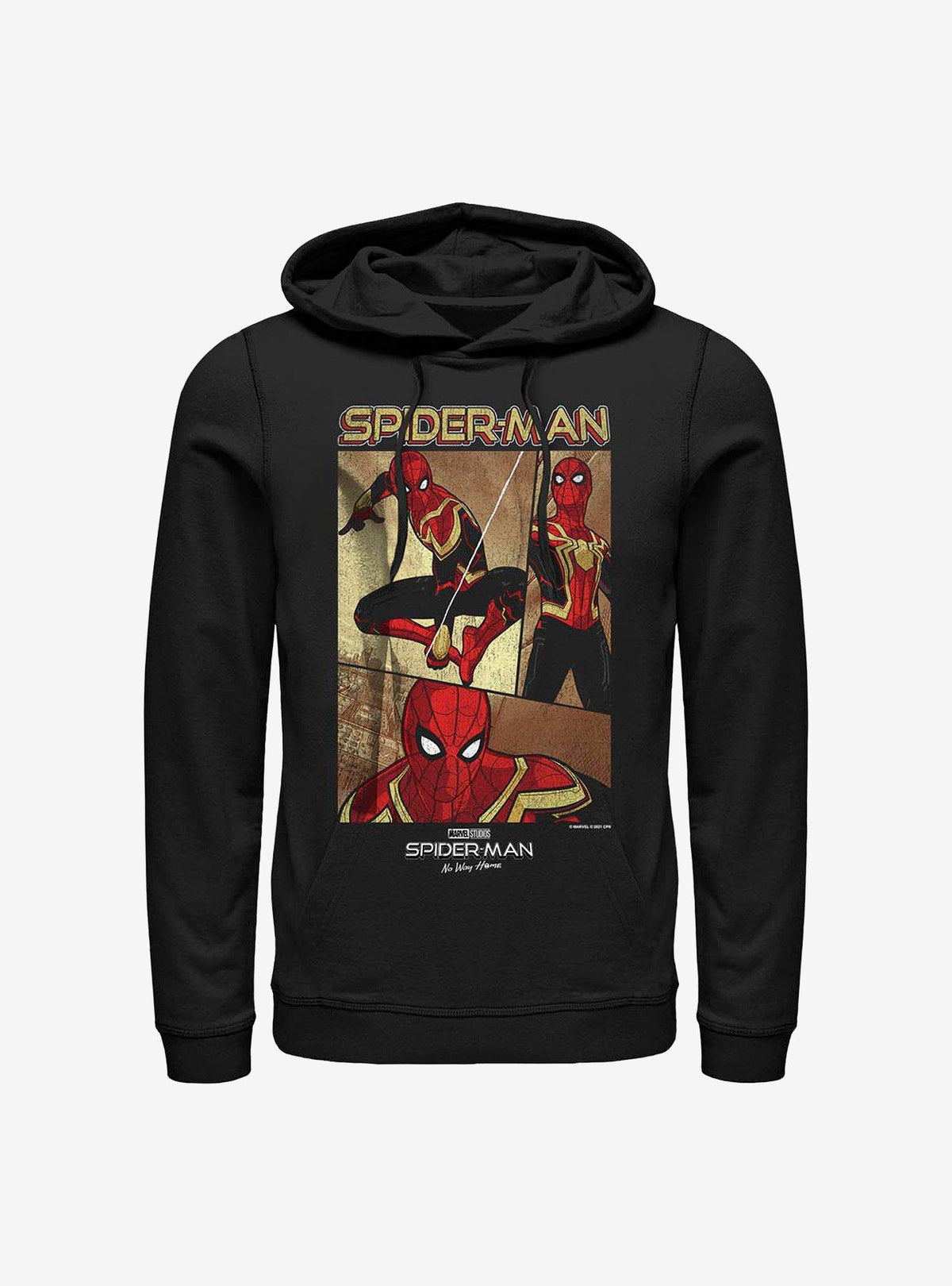 web hero No Way Home Three Panel Spidey Hoodie