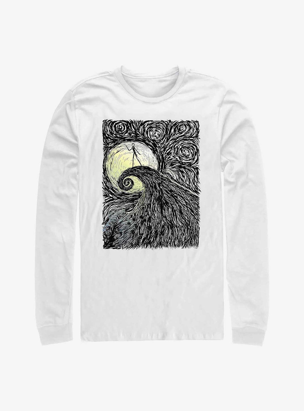 The Nightmare Before Christmas Spiral Hill LongSleeve TShirt T-Shirt | Vintage Christmas Look | Trending Festive Apparel