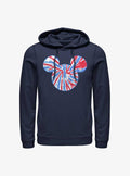 Disney Mickey Mouse Tie Dye Red White Blue Hoodie