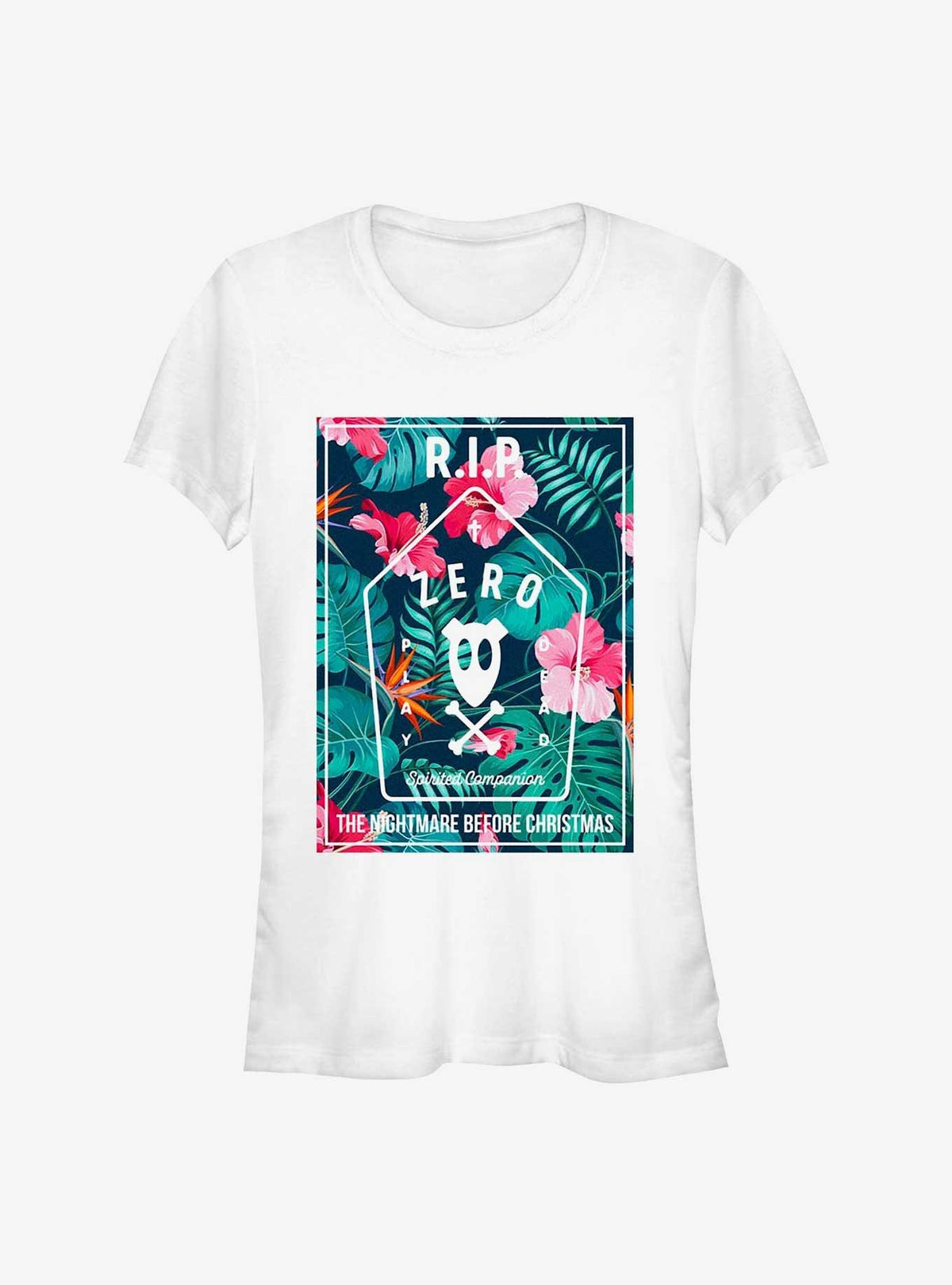 Disney The Nightmare Before Christmas Tropical Zero Girls T-Shirt T-Shirt | Aesthetic Graphic | Top Pick For Fans