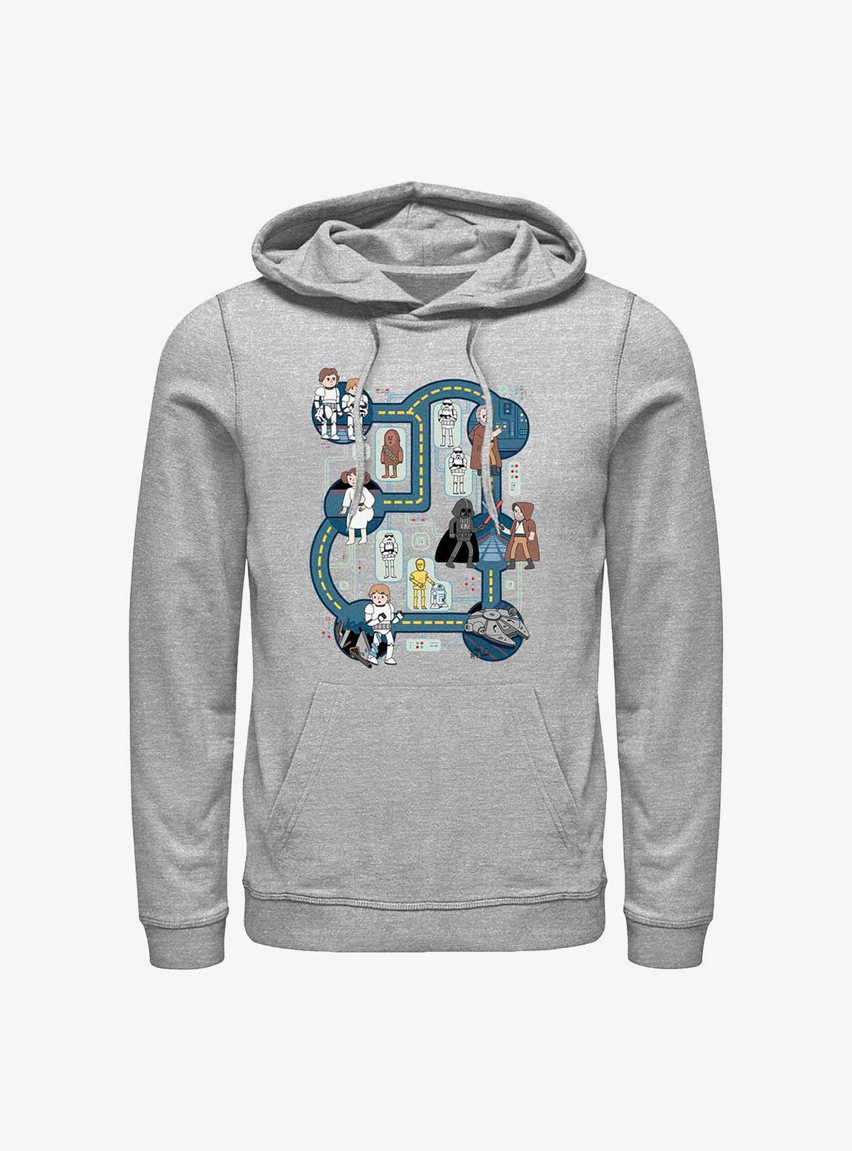 space adventure Death Star Map Hoodie
