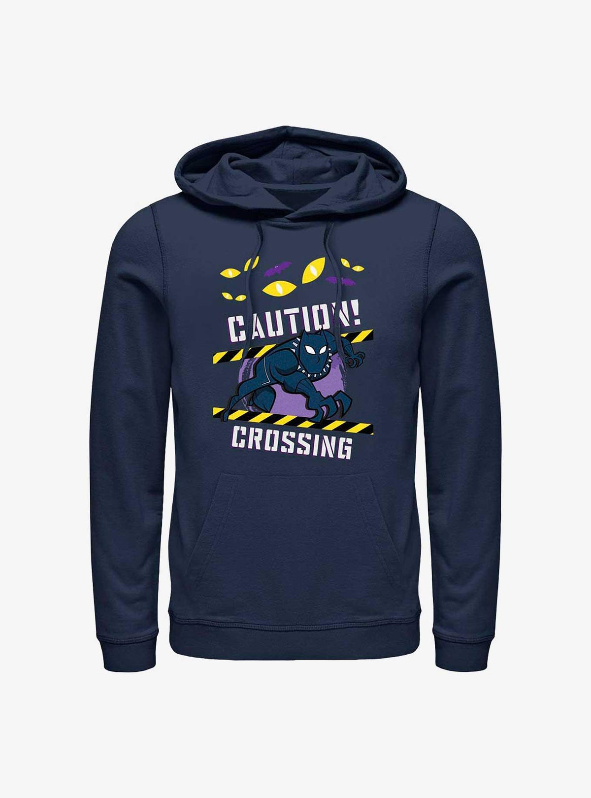 Black Panther Caution Crossing Hoodie