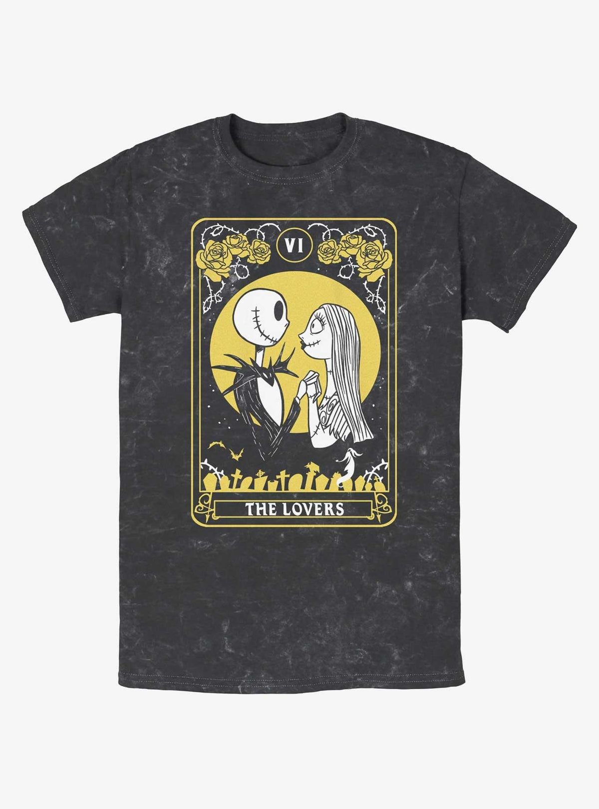 The Nightmare Before Christmas Jack Sally The Lovers Tarot Card Mineral Wash TShirt T-Shirt | Seasonal Must-Have | Top Pick For Gifting