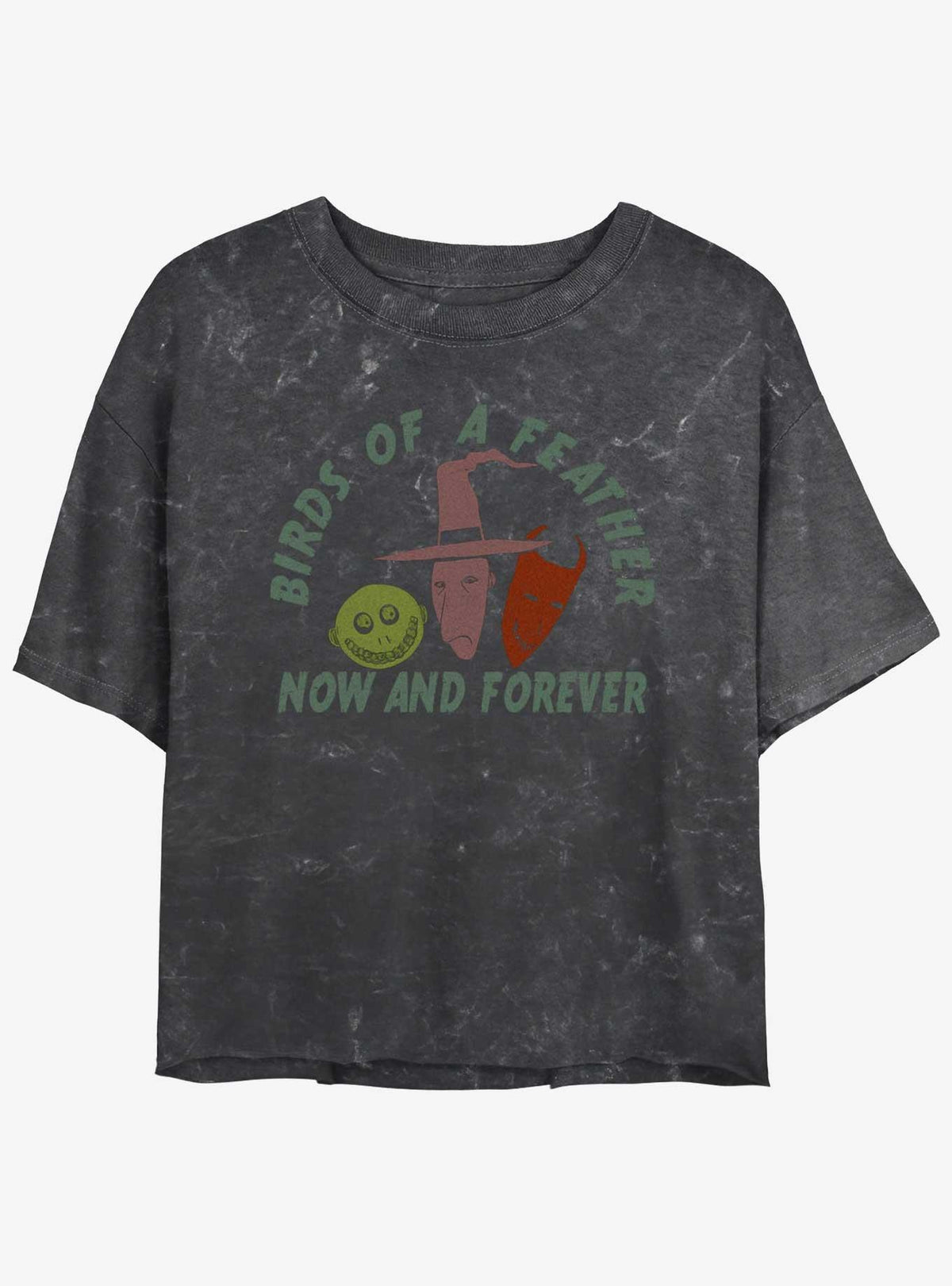 Disney The Nightmare Before Christmas Now and Forever Lock Shock Barrel Mineral Wash Girls Crop TShirt T-Shirt | Premium Graphic | Perfect For Daily Wear