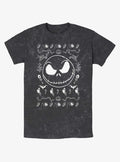 Disney The Nightmare Before Christmas Jack Spooky Icons Mineral Wash T-Shirt T-Shirt | High-Quality Print | Perfect For Daily Wear