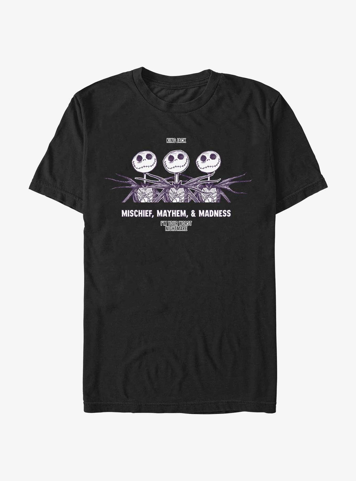 Disney The Nightmare Before Christmas King Jack Mischief Mayhem Madness TShirt T-Shirt | Best-Selling Design | Top Pick For Gifting