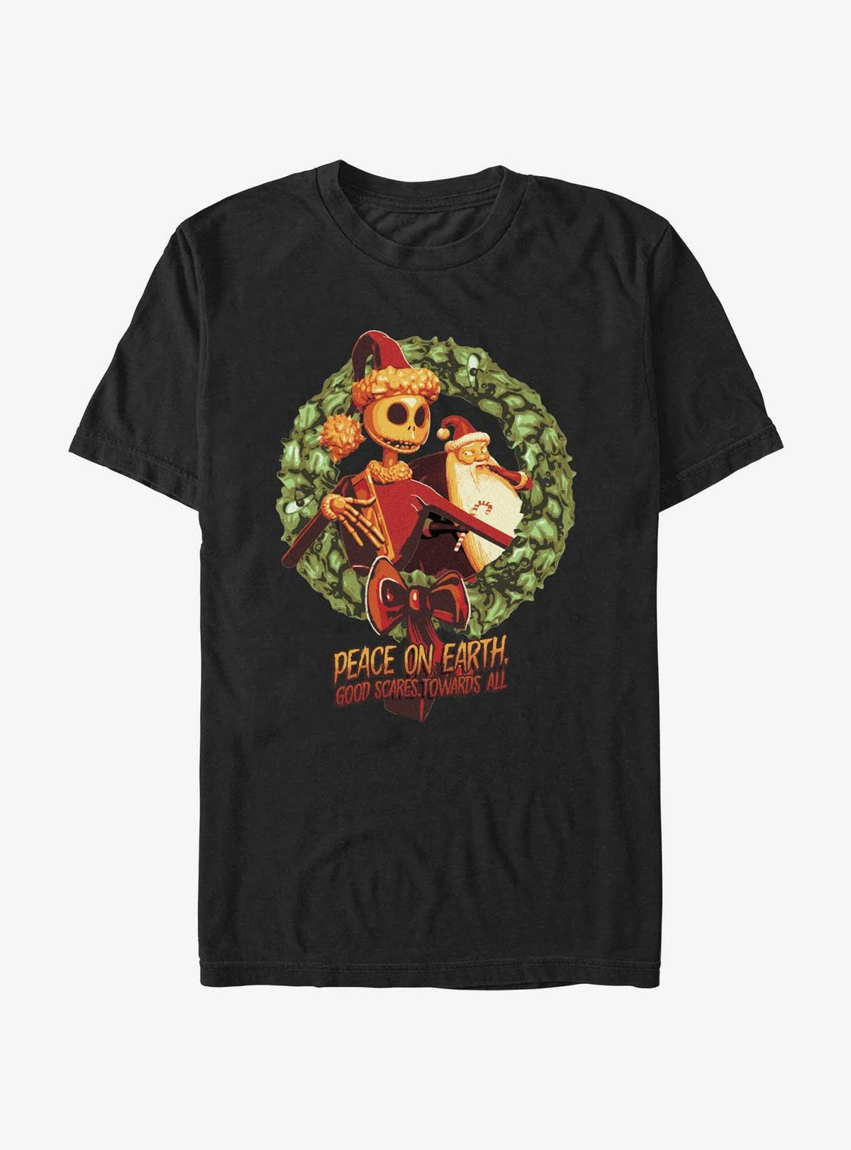 Disney The Nightmare Before Christmas Santa Jack Wreath TShirt T-Shirt | Holiday Edition | Limited Christmas Style