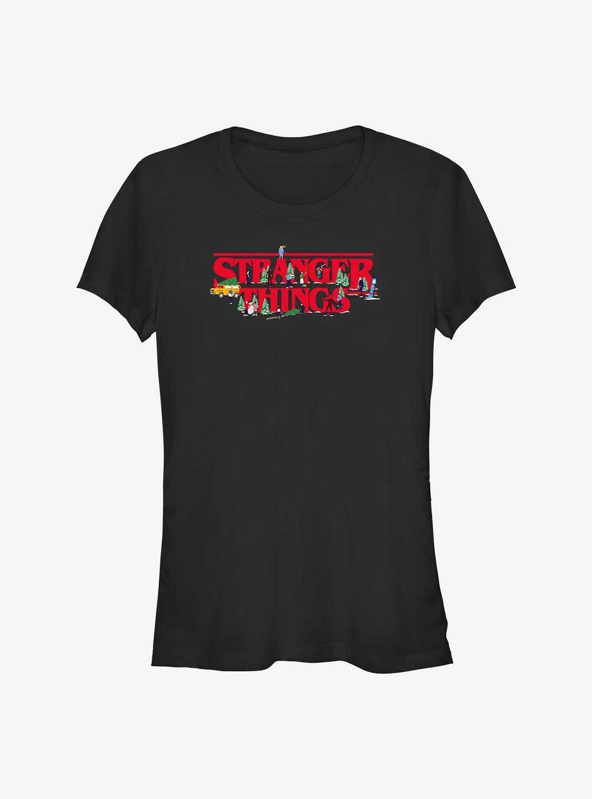 Stranger Things Christmas Scene Logo Girls T-Shirt T-Shirt | Streetwear Vibe | Top Pick For Fans