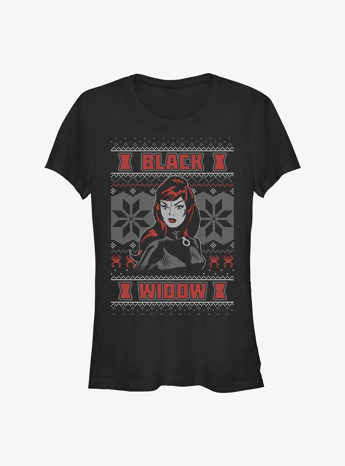 Marvel Black Widow Ugly Christmas Girls T-Shirt T-Shirt | High-Quality Print | Top Pick For Fans
