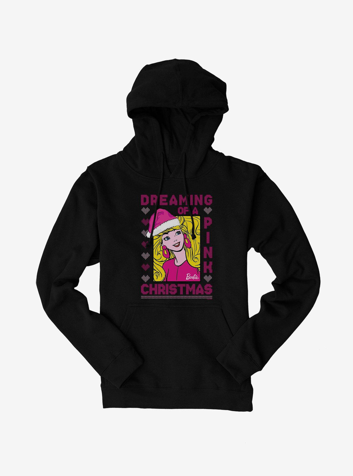 fashion doll Dreaming Of A Pink Ugly Christmas Pattern Hoodie