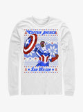 Marvel Captain America Sam Wilson Ugly Christmas Long-Sleeve T-Shirt T-Shirt | Premium Graphic | Must-Have Style