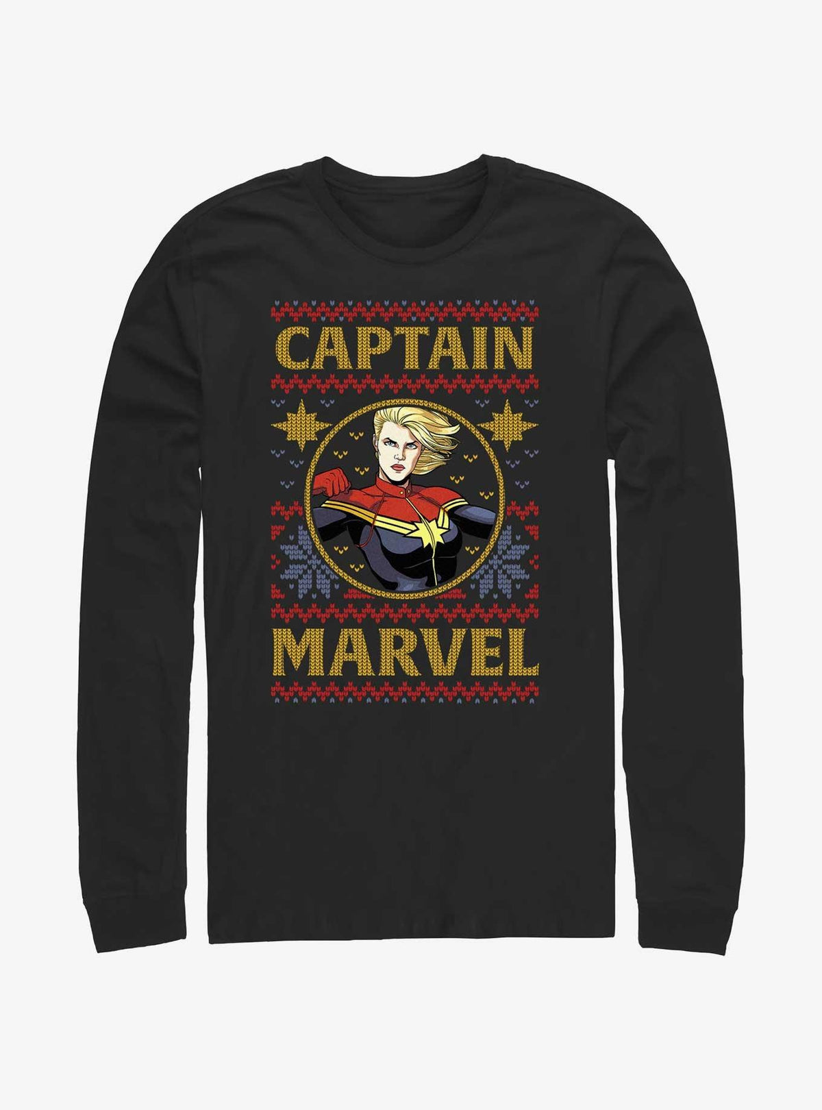 Marvel Captain Marvel Ugly Christmas Long-Sleeve T-Shirt T-Shirt | Best-Selling Artwork | Top Pick For Fans