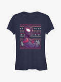 Marvel Spider-Man Miles Morales Ugly Christmas Girls T-Shirt T-Shirt | Streetwear Vibe | Perfect For Daily Wear