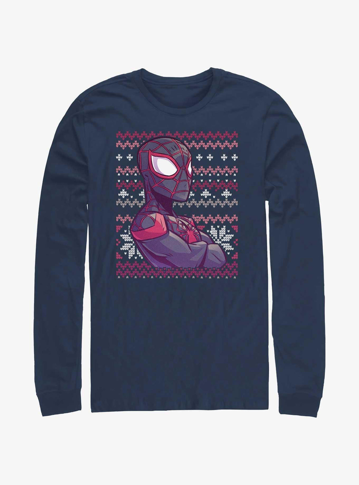 Marvel Spider-Man Miles Morales Ugly Christmas Long-Sleeve T-Shirt T-Shirt | Exclusive Edition | High Demand Item