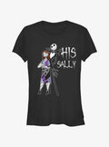The Nightmare Before Christmas His Sally Girls TShirt T-Shirt | Vintage Christmas Look | Great For Christmas Season