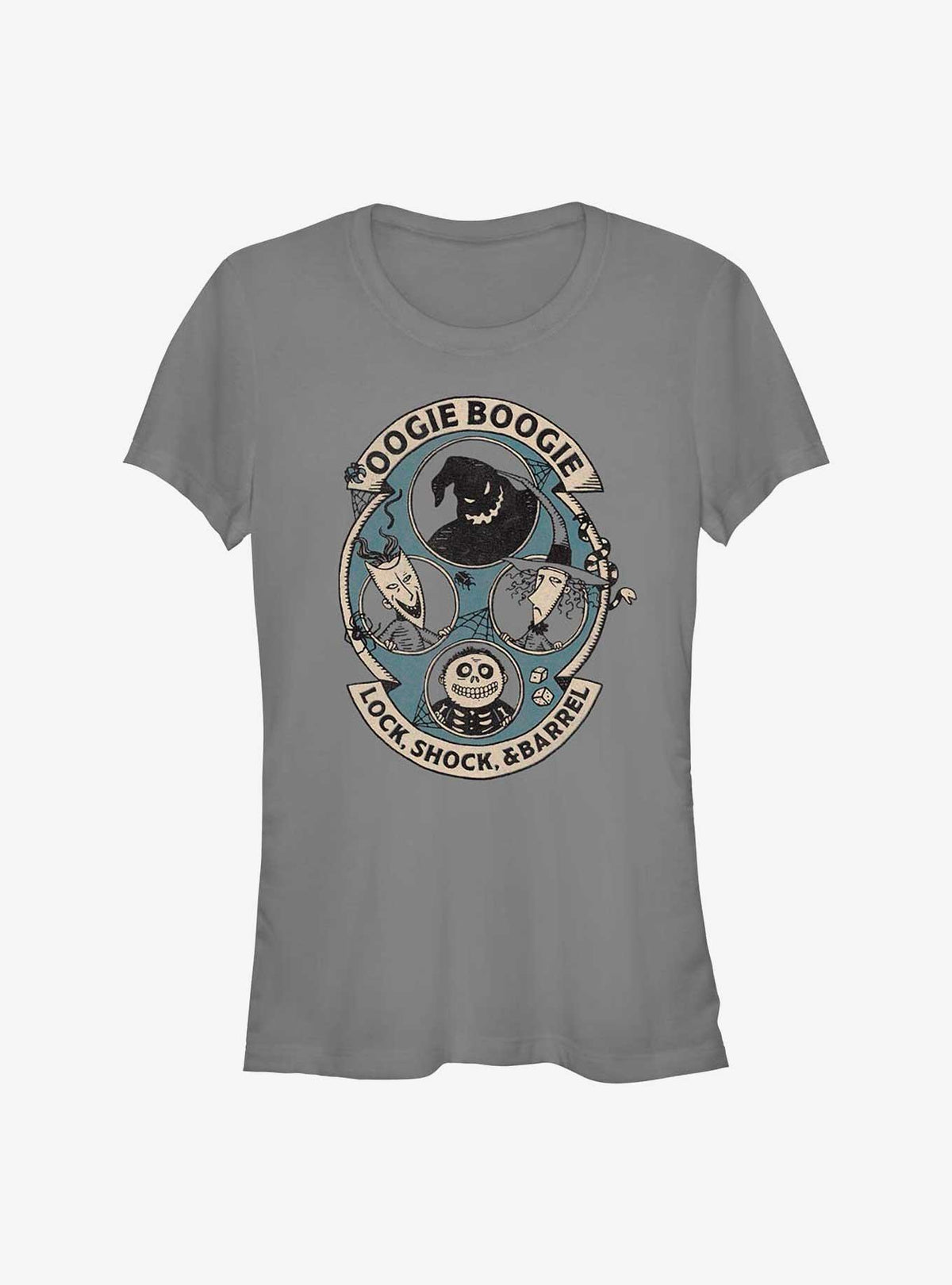 Disney The Nightmare Before Christmas Oogie Boogie and Lock Shock Barrel Girls TShirt T-Shirt | Fan Favorite Artwork | Perfect For Daily Wear