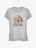 Disney The Fox And The Hound Copper Friends Girls T-shirt | Trendy Graphic Tee