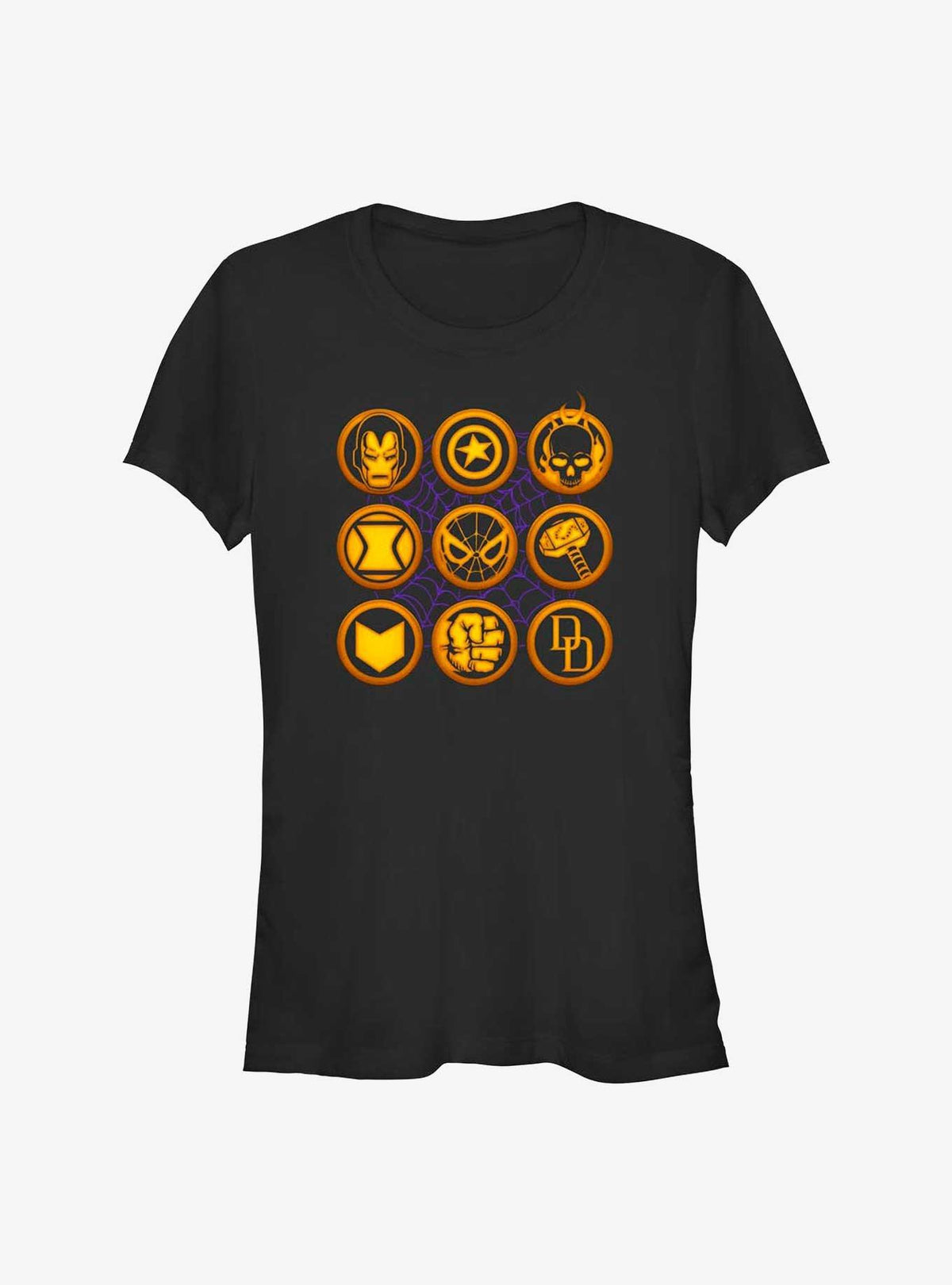 Marvel Avengers Halloween Hero Icons Girls T-Shirt
