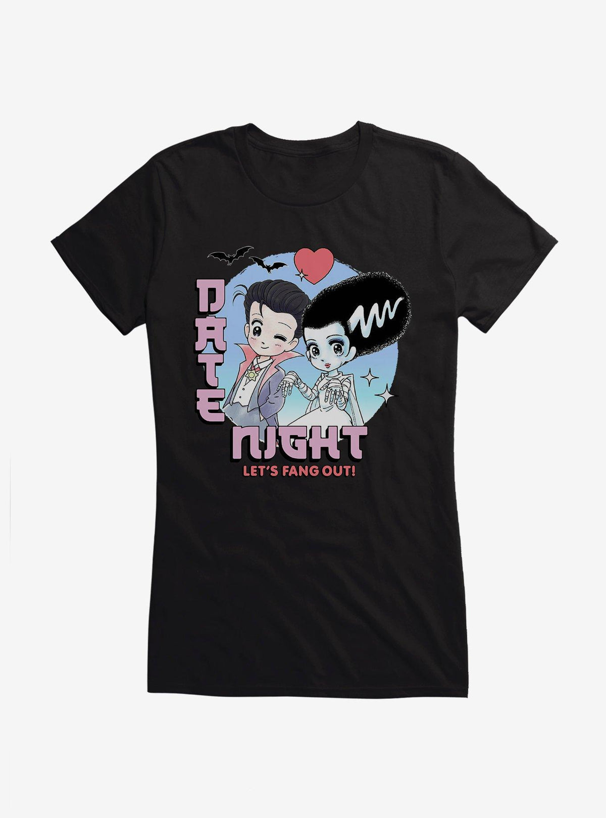 Universal Monsters Date Night Fang Out Girls T-Shirt