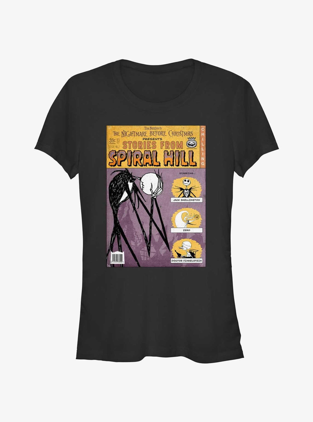 Disney The Nightmare Before Christmas Jack Stories From Spiral Hill Girls TShirt T-Shirt | Best-Selling Design | Perfect Holiday Gift