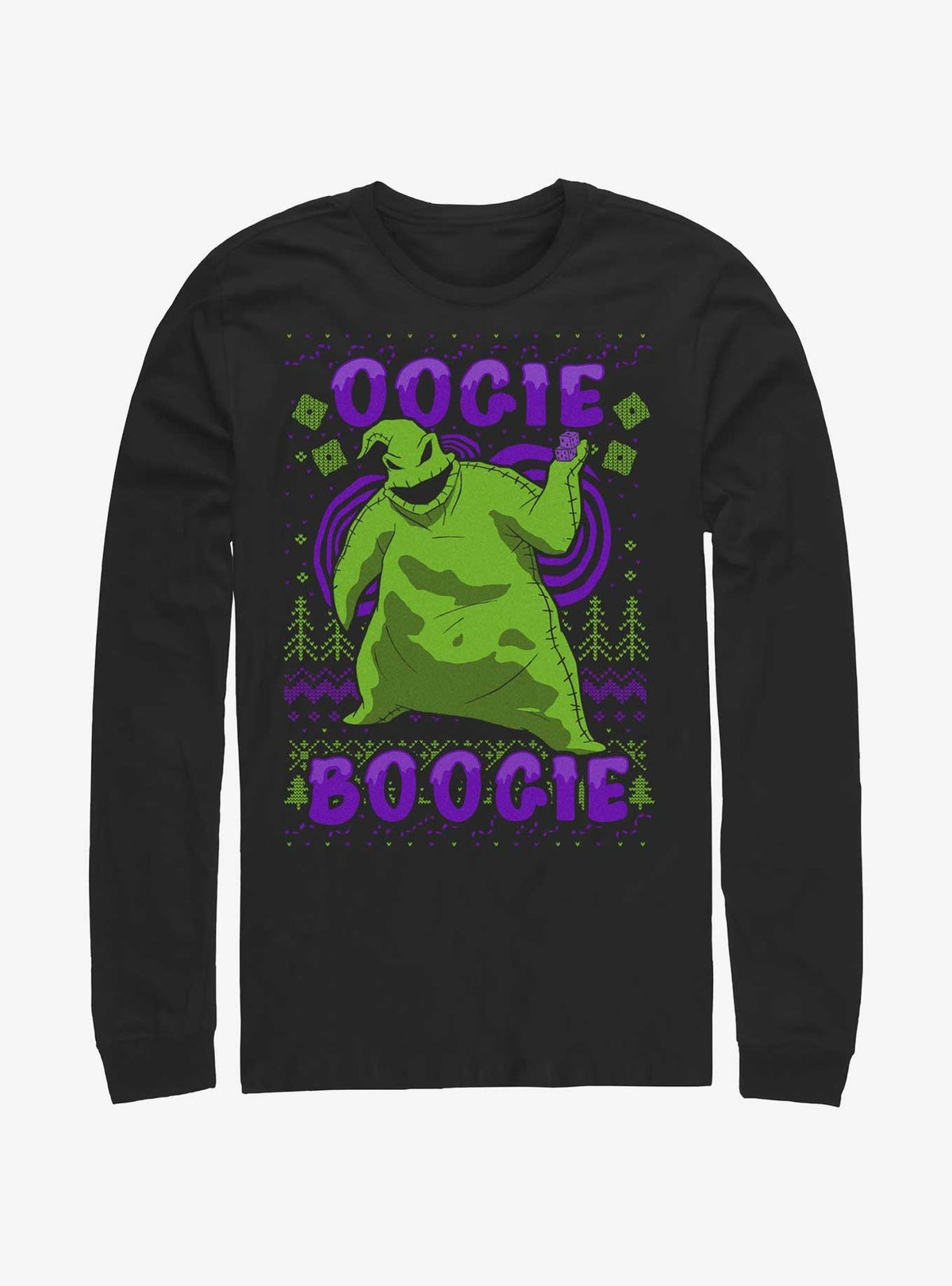 Disney The Nightmare Before Christmas Oogie Boogie Christmas LongSleeve TShirt T-Shirt | Holiday Edition | Trending Festive Apparel