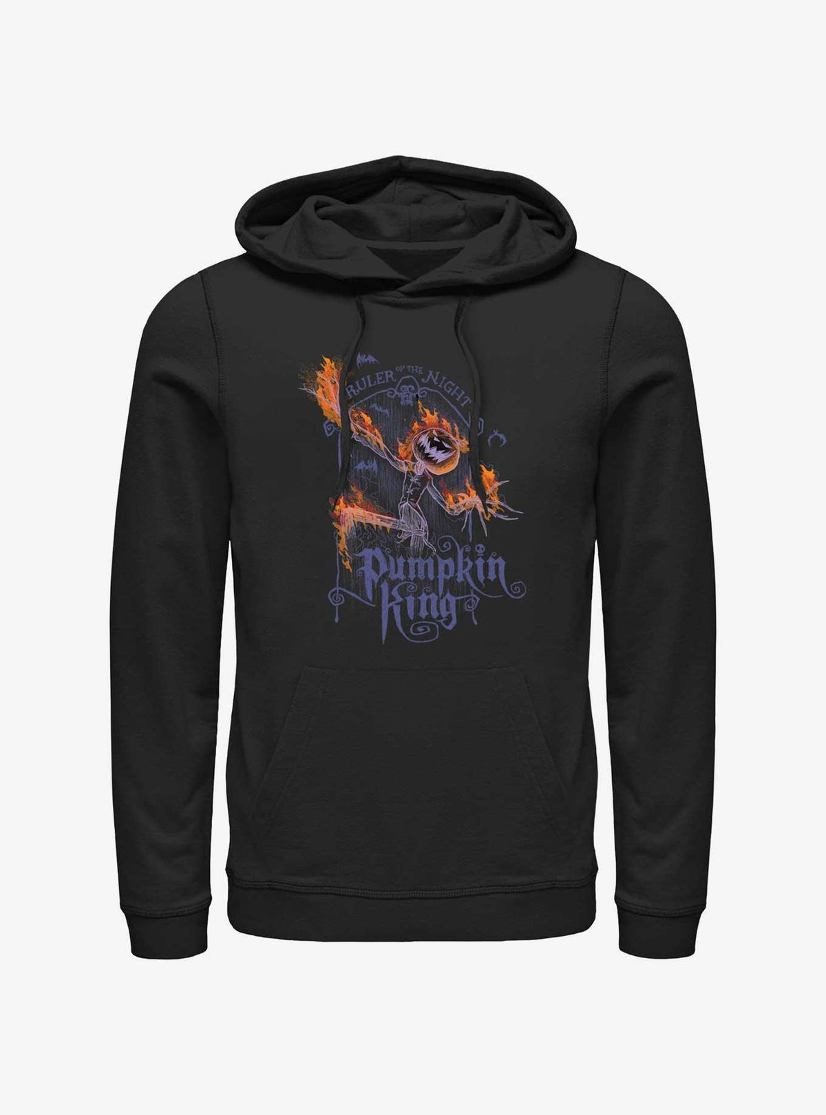 spooky holiday Pumpkin King Flames Hoodie