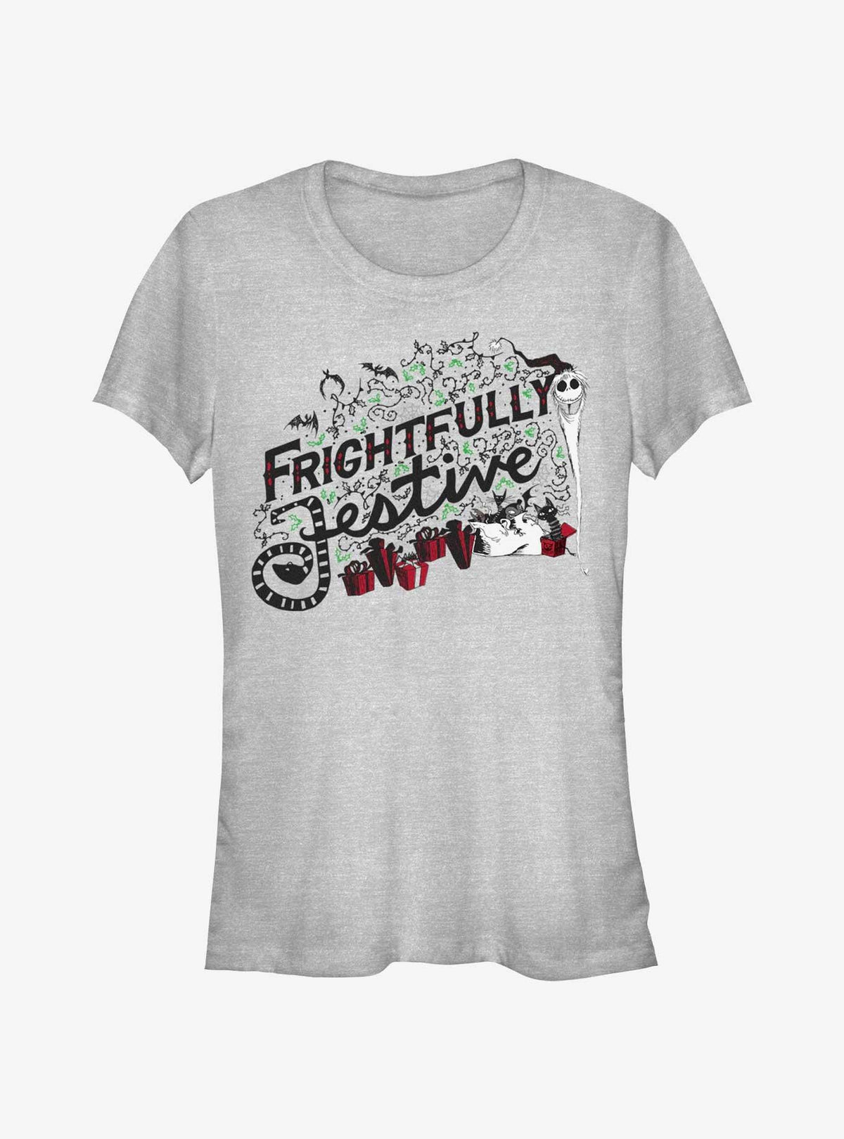 Disney The Nightmare Before Christmas Frightfully Festive Girls TShirt T-Shirt | Top Trending Graphic | Perfect For Daily Wear