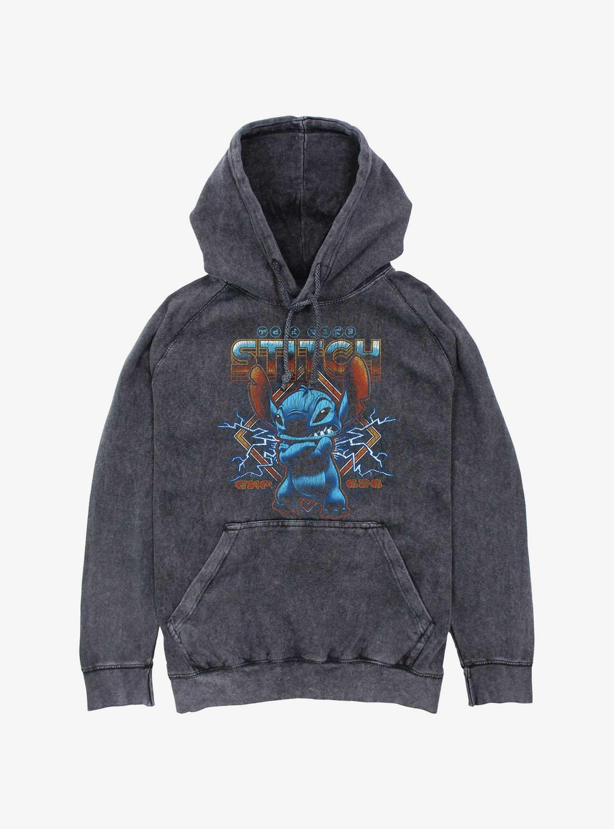 Lilo & Stitch Metal Style Mineral Wash Hoodie