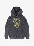 The Legend of fantasy adventure Triforce Runes Mineral Wash Hoodie