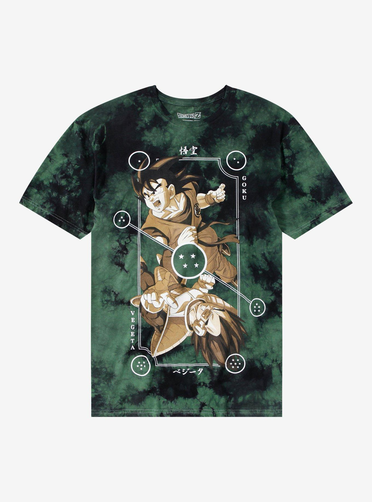Dragon Ball Z Goku Vegeta Dual Card TieDye TShirt Graphic Tee | Graphic Tee | Unisex Shirt | Perfect Gift for Fans