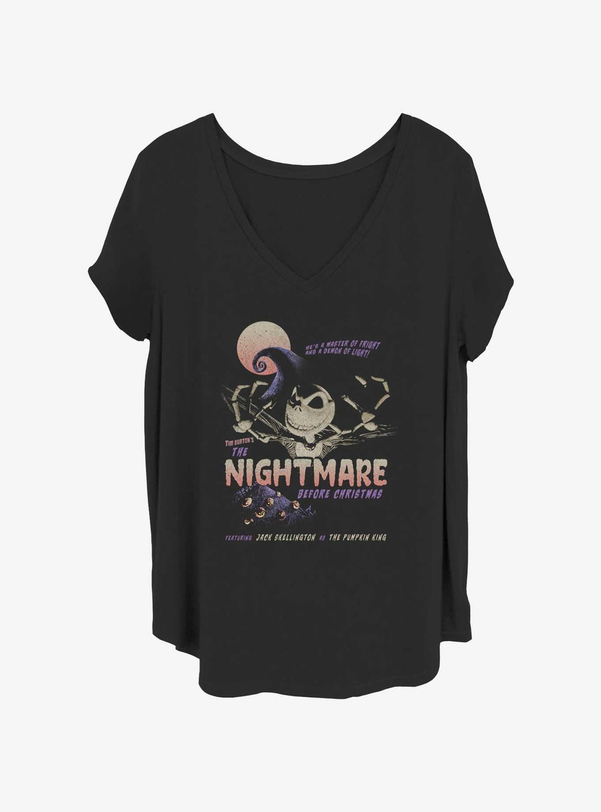 Disney The Nightmare Before Christmas Jack Poster Girls T-Shirt Plus Size Poster | Premium Graphic | Great Gift Idea