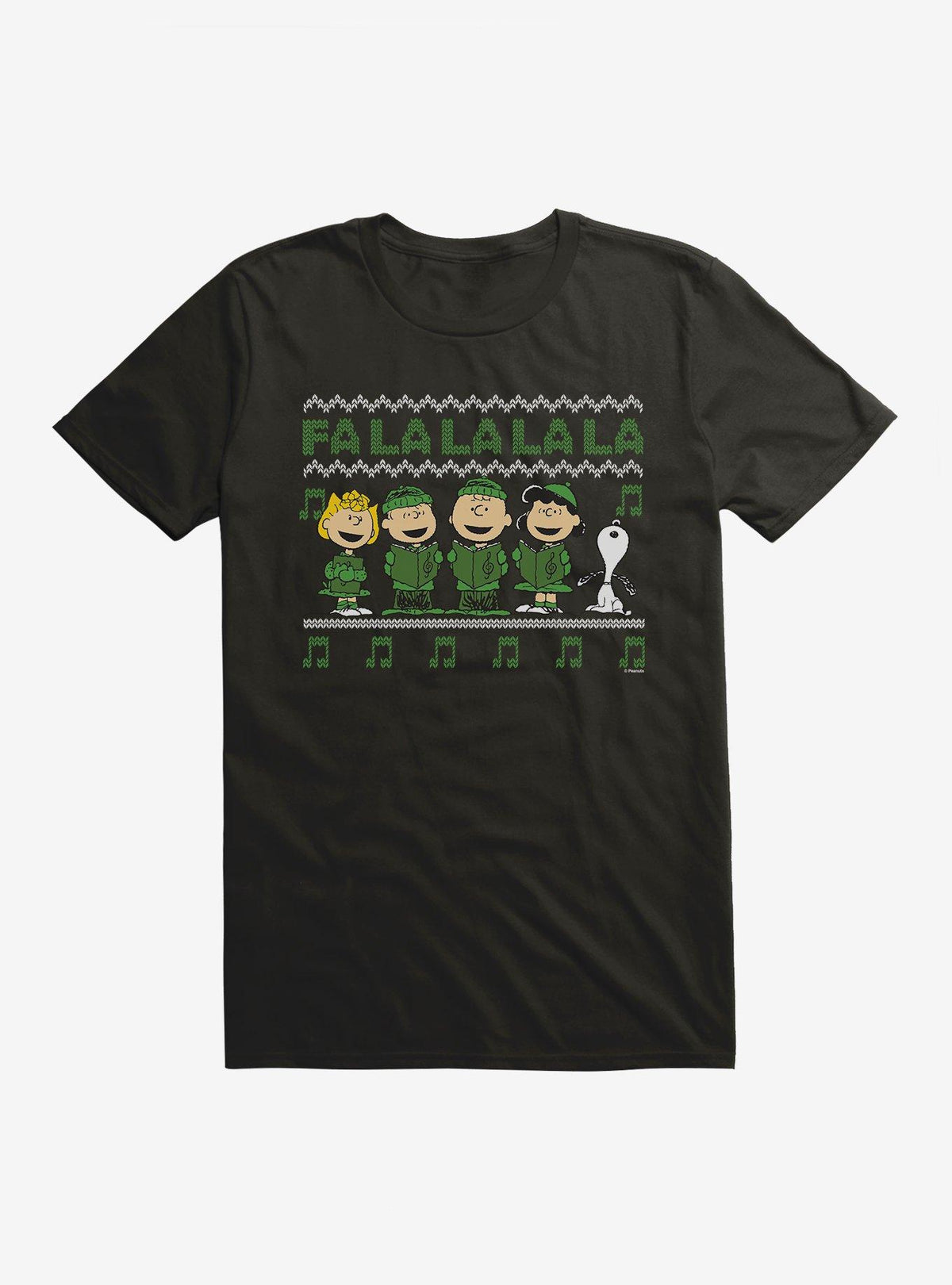 Peanuts Fa La La Christmas Pattern T-Shirt T-Shirt | Aesthetic Graphic | Trending Now