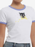 Chococat Stars Girls Ringer Baby T-Shirt | Premium Unisex T-Shirt, Trending Graphic Tee