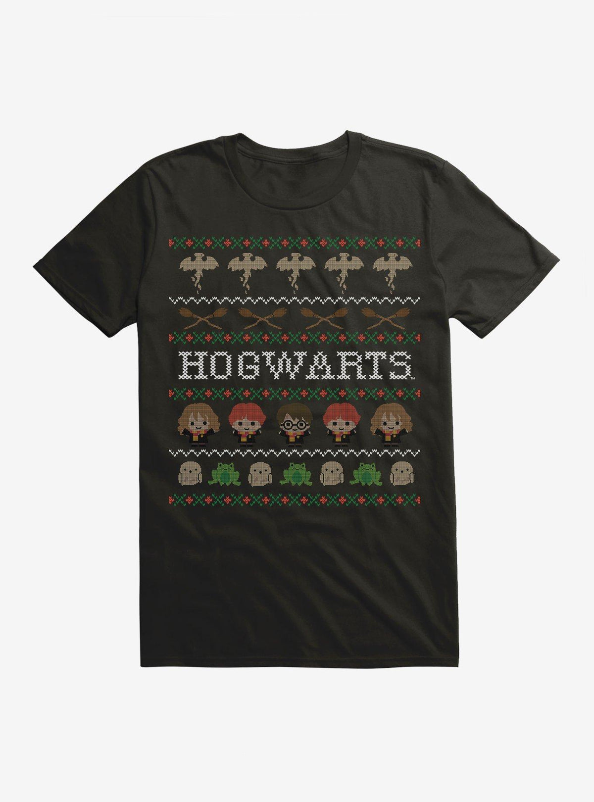 Harry Potter Hogwarts Ugly Christmas Pattern TShirt T-Shirt | Top Trending Graphic | Trending Festive Apparel