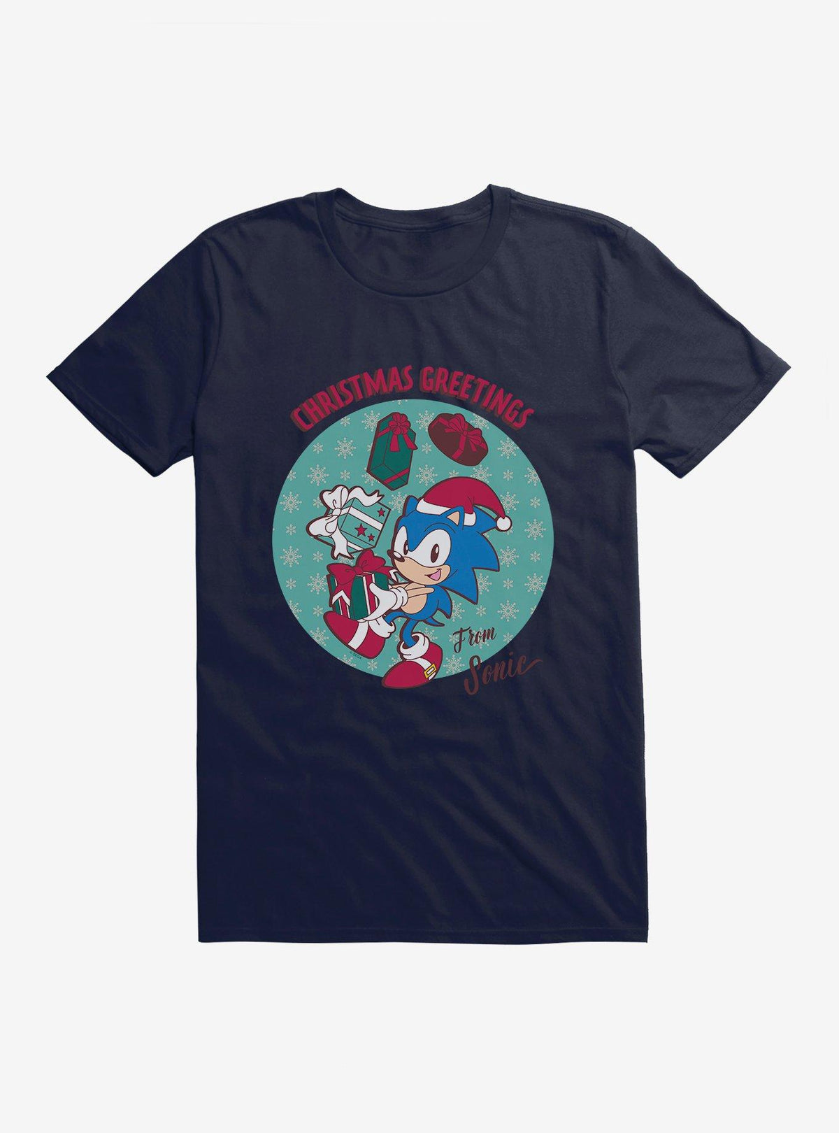 Sonic The Hedgehog Christmas Greetings From Sonic T-Shirt T-Shirt | Fan Favorite Style | Must-Have Style