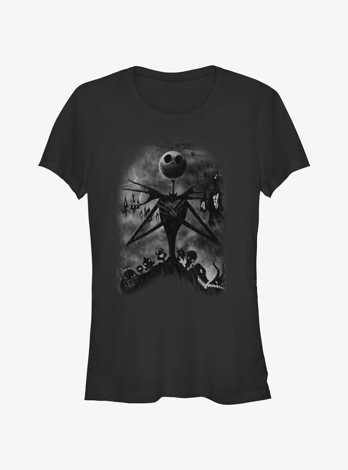 The Nightmare Before Christmas Jack Thunderstorm Girls T-Shirt T-Shirt | Aesthetic Graphic | Trending Now