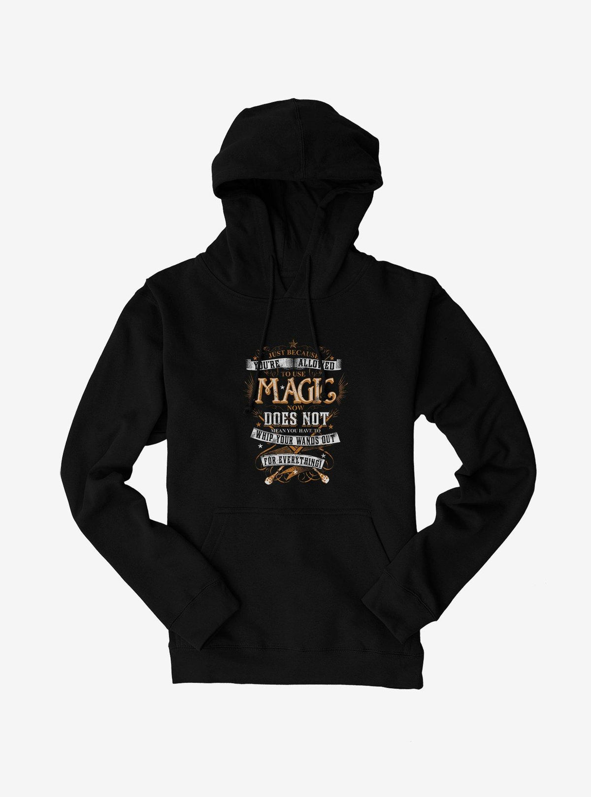 wizard school Wands Out Quote Hoodie