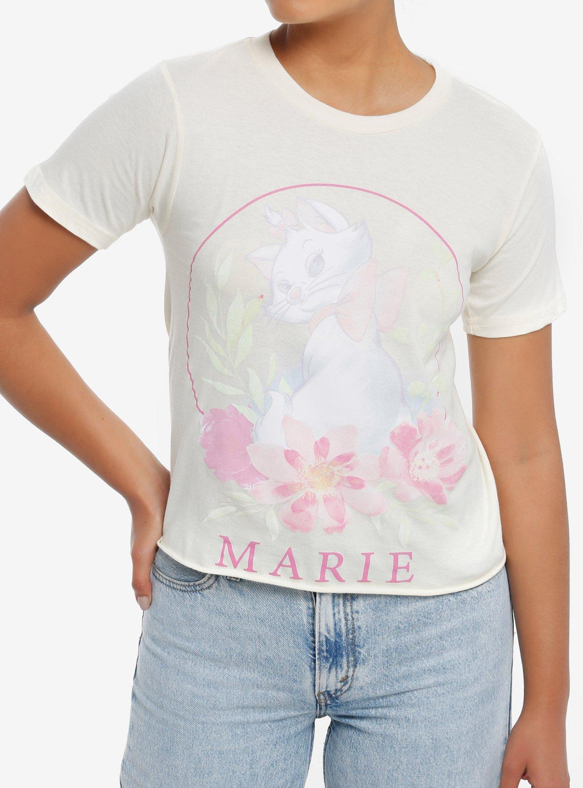 Disney The Aristocats Marie Floral T-Shirt | Premium Unisex T-Shirt, Trending Graphic Tee