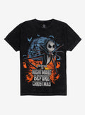 The Nightmare Before Christmas Mineral Wash Jack Bats TShirt T-Shirt | High-Quality Print | Great For Christmas Season