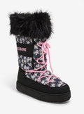 Kuromi Face Fuzzy Puffer Boots T-Shirt | Fan Favorite Artwork | Great For Christmas Season